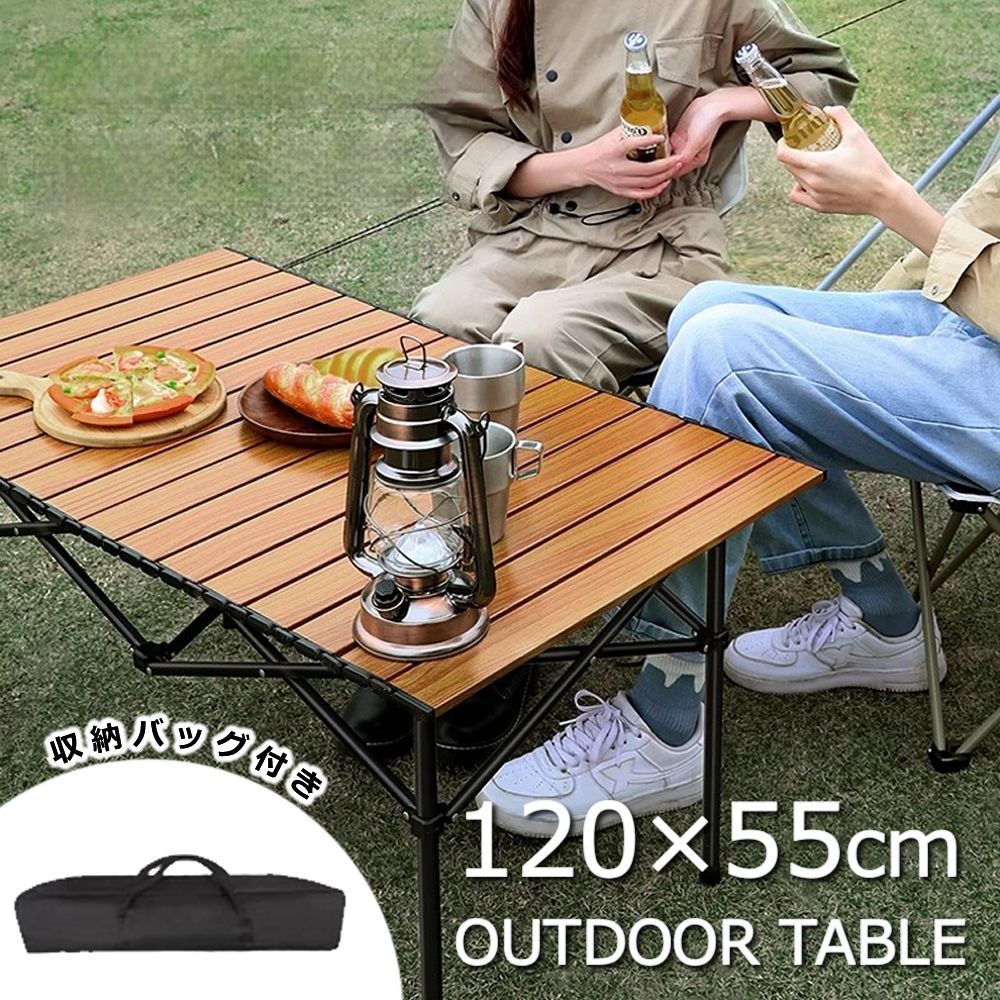 FIELDOOR ウッドロール トップ キッチン テーブル 木製 折りたたみ