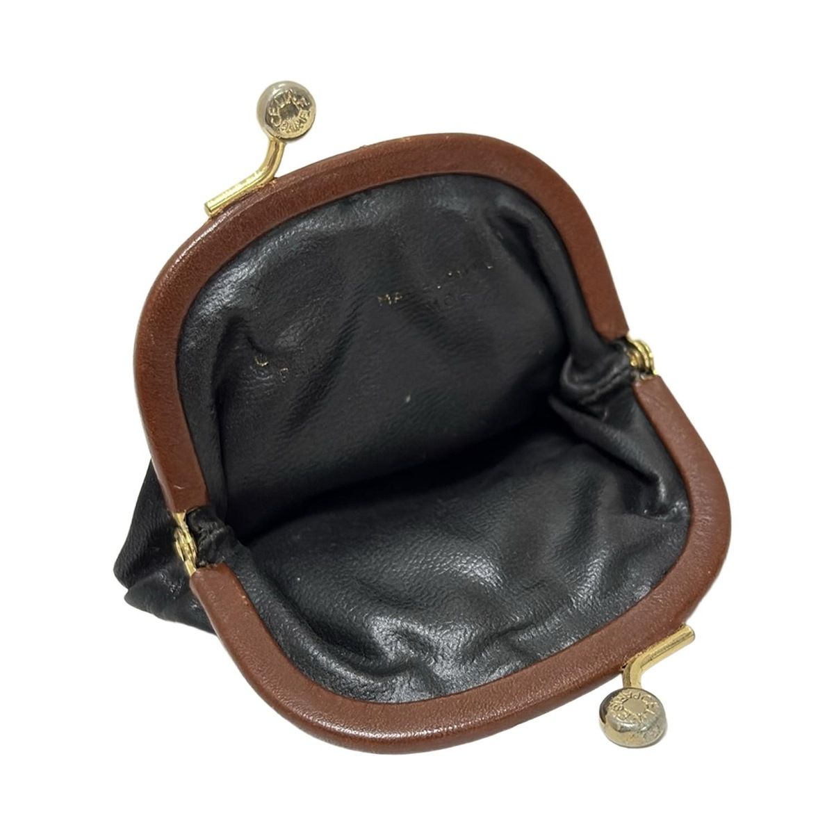 ダークブラウン がま口