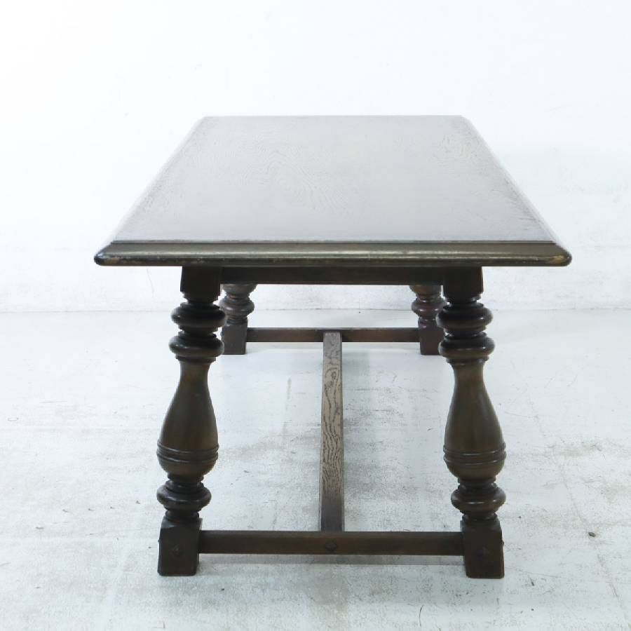 神戸洋家具 永田良介商店 挽物装飾 ナラ材 センターテーブル 幅120cm