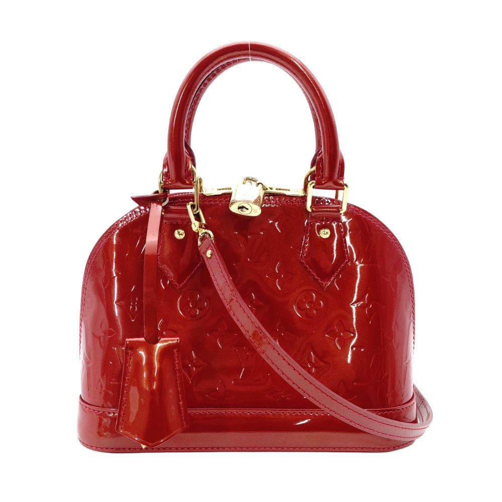 ルイヴィトン LOUIS VUITTON アルマBB ハンドバッグ パテントレザー レッド 2 way レザー 赤 ショルダー 7 11 752