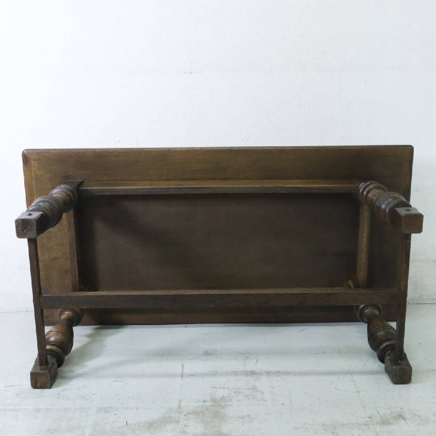 神戸洋家具 永田良介商店 挽物装飾 ナラ材 センターテーブル 幅120cm