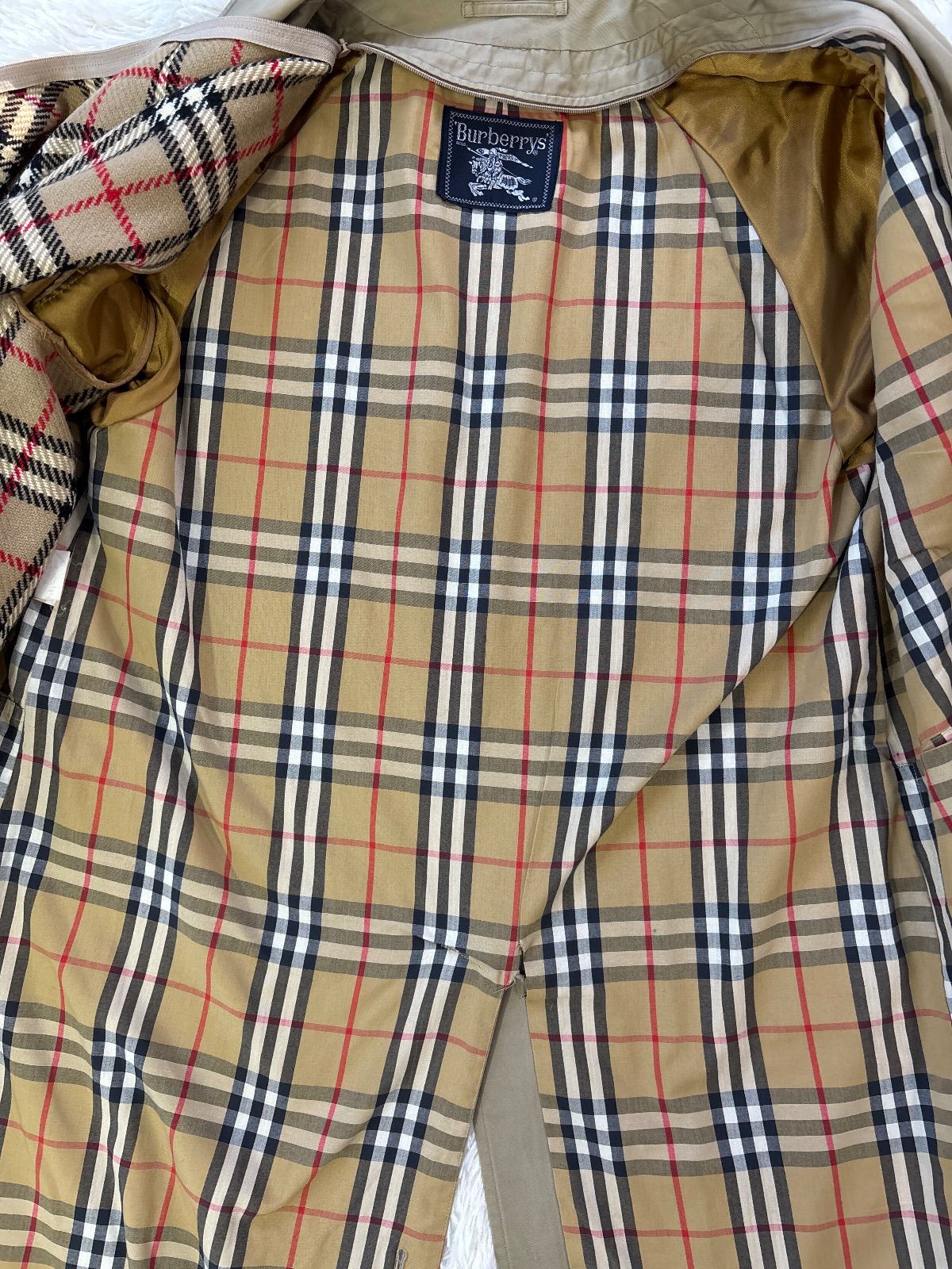 BURBERRY バーバリー コート メンズM相当 裏地ライナー付き ベージュ