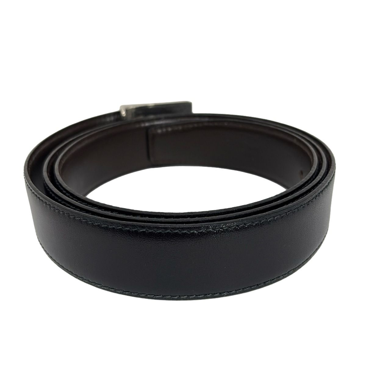 CELINE セリーヌ ベルト - 黒×シルバー×ゴールド レザー