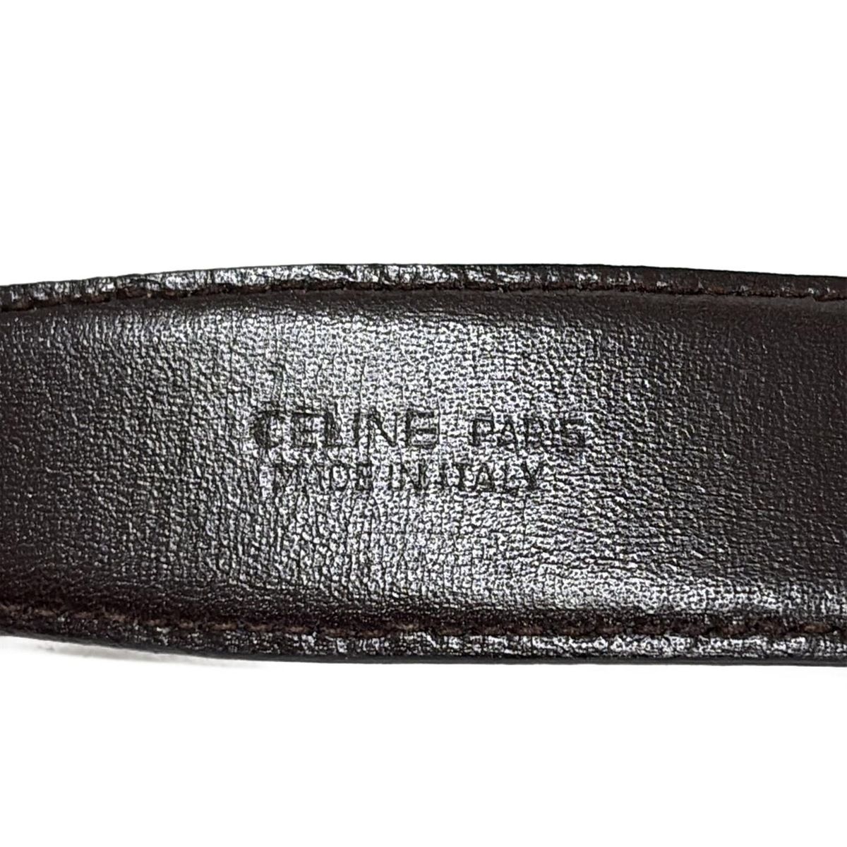 CELINE(セリーヌ) ベルト - 黒×シルバー×ゴールド レザー - メルカリ