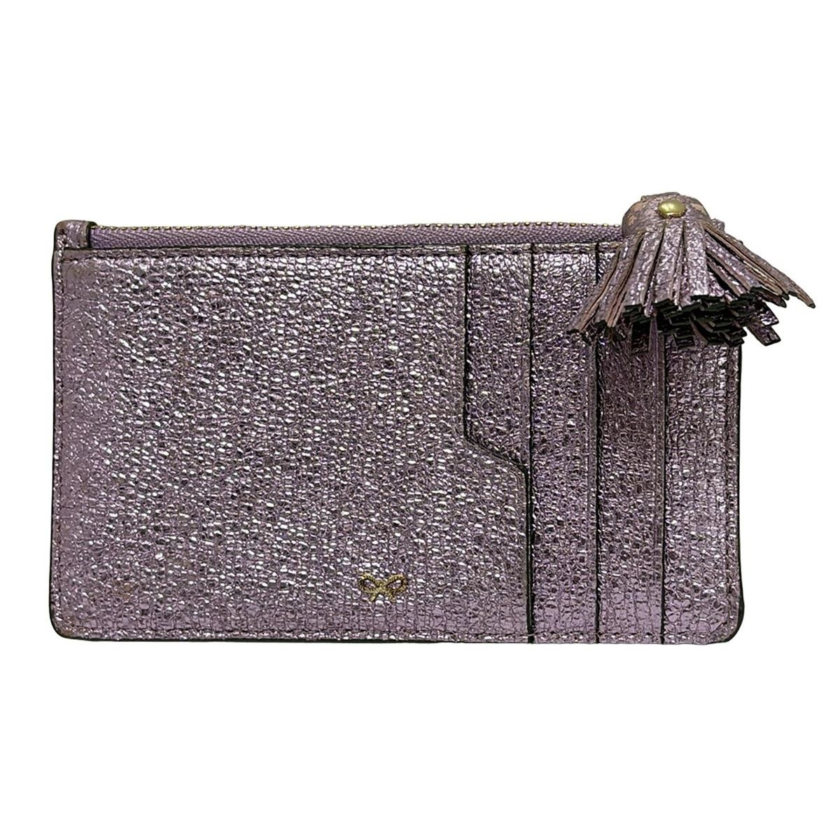 Anya Hindmarch アニヤハインドマーチ コインケース - ピンク メタリック レザー