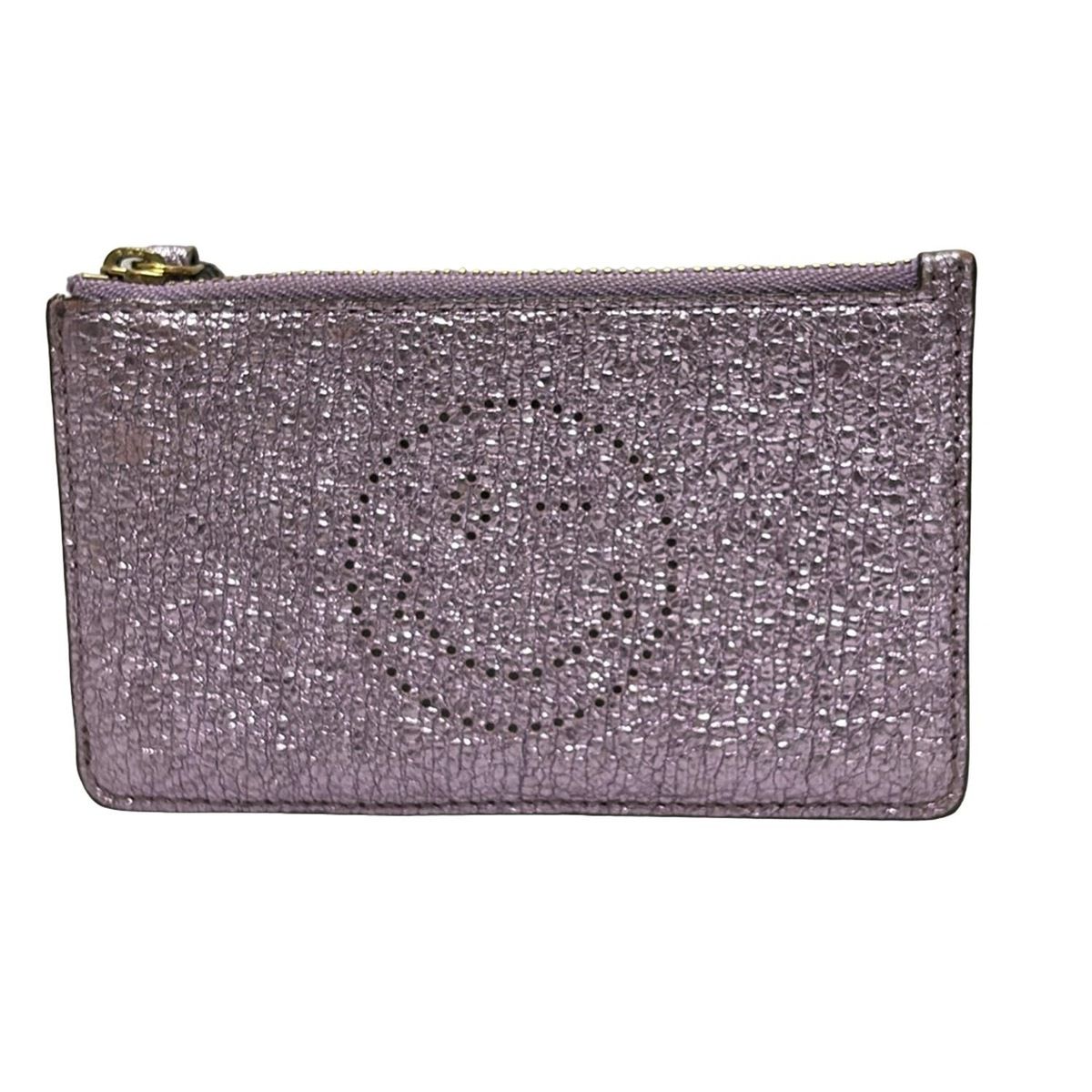 Anya Hindmarch アニヤハインドマーチ コインケース ピンク メタリック レザー