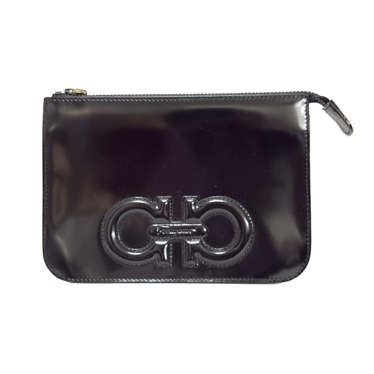 Salvatore Ferragamo✨ガンチーニ　アクセサリーポーチ　シボ革 Salvatore Ferragamo✨ガンチーニ アクセサリーポーチ シボ革