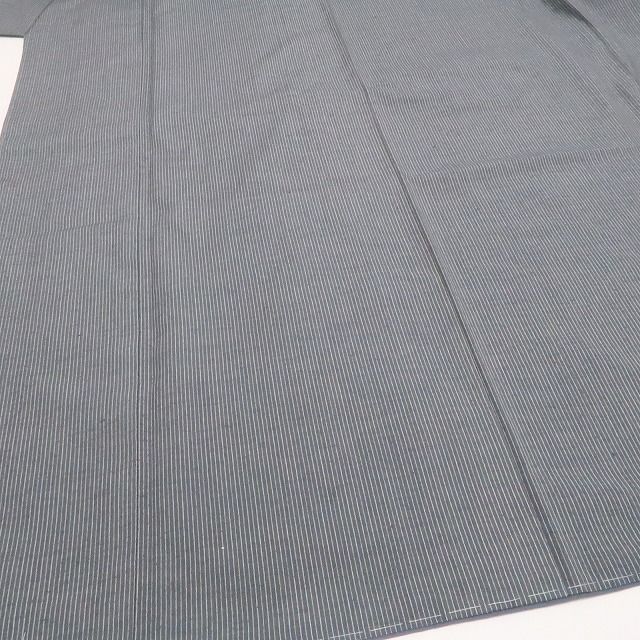 ❁tomihisa❁美品 奥順謹製 はたおり娘 縦縞 着物 正絹 証紙付 仕付け