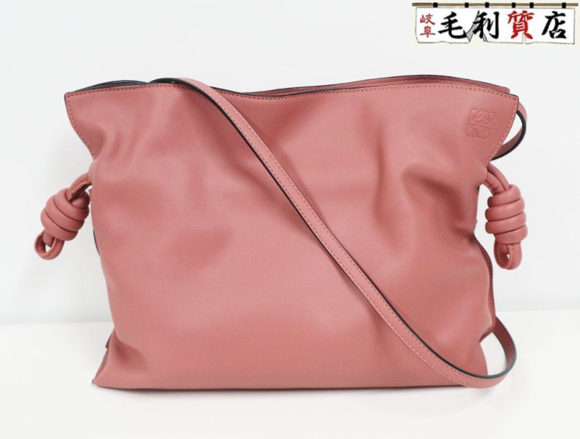ロエベ LOEWE フラメンコ クラッチ ミディアム ピンク ナパカーフ