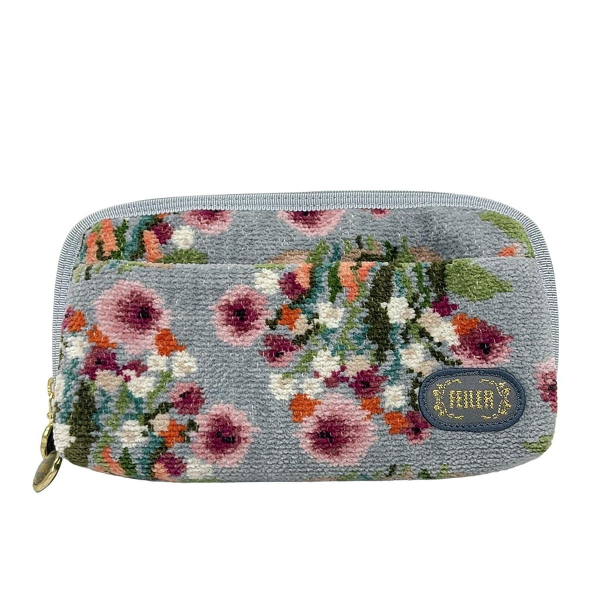 FEILER(フェイラー) 長財布 - POR-232014 グレー×ピンク×マルチ