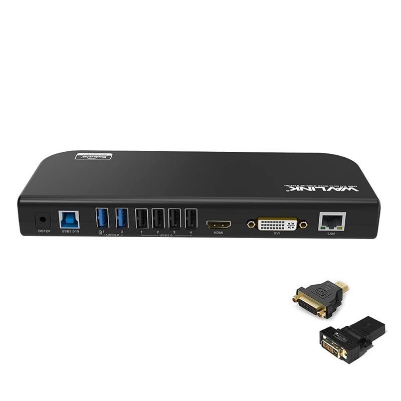 彡WAVLINK USB 3 0 ドッキングステーション 2 K 2048 x 1152 DVI HDMI 0ポート 4 5 Gbpsの超高速データ転送 0高速ハブ RJ 45ギガイーサポート等搭載10 100