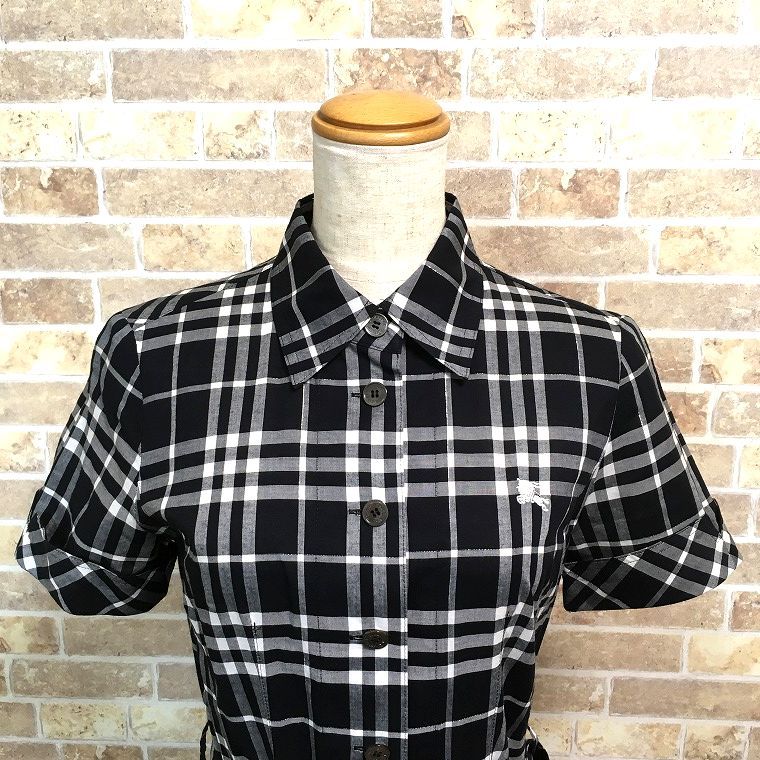 【美品】BURBERRY LONDON チェック柄 長袖ワンピース 送料込み！ 極美品 BURBERRY LONDON ワンピース アウトレット 36