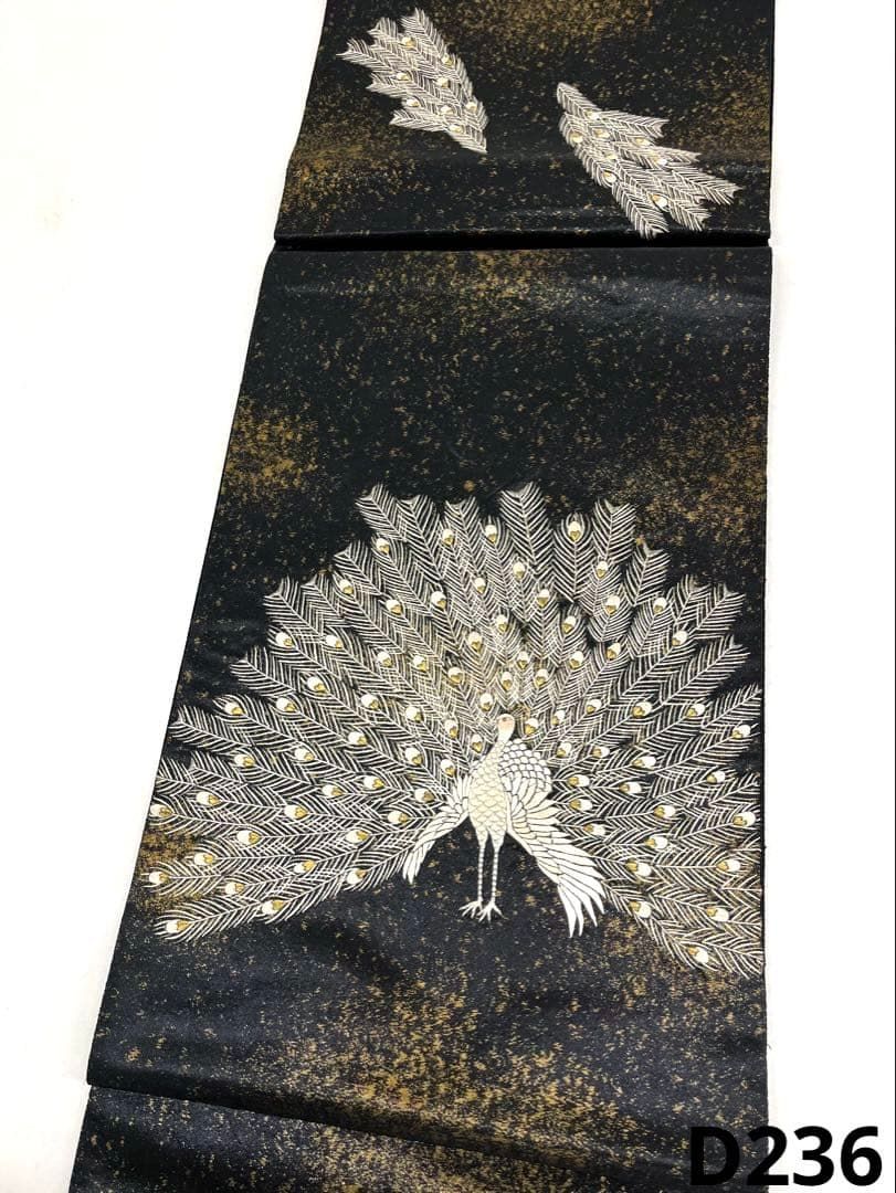 蘇州刺繍 袋帯 孔雀 鳥 正絹 お太鼓柄 D236 - メルカリ