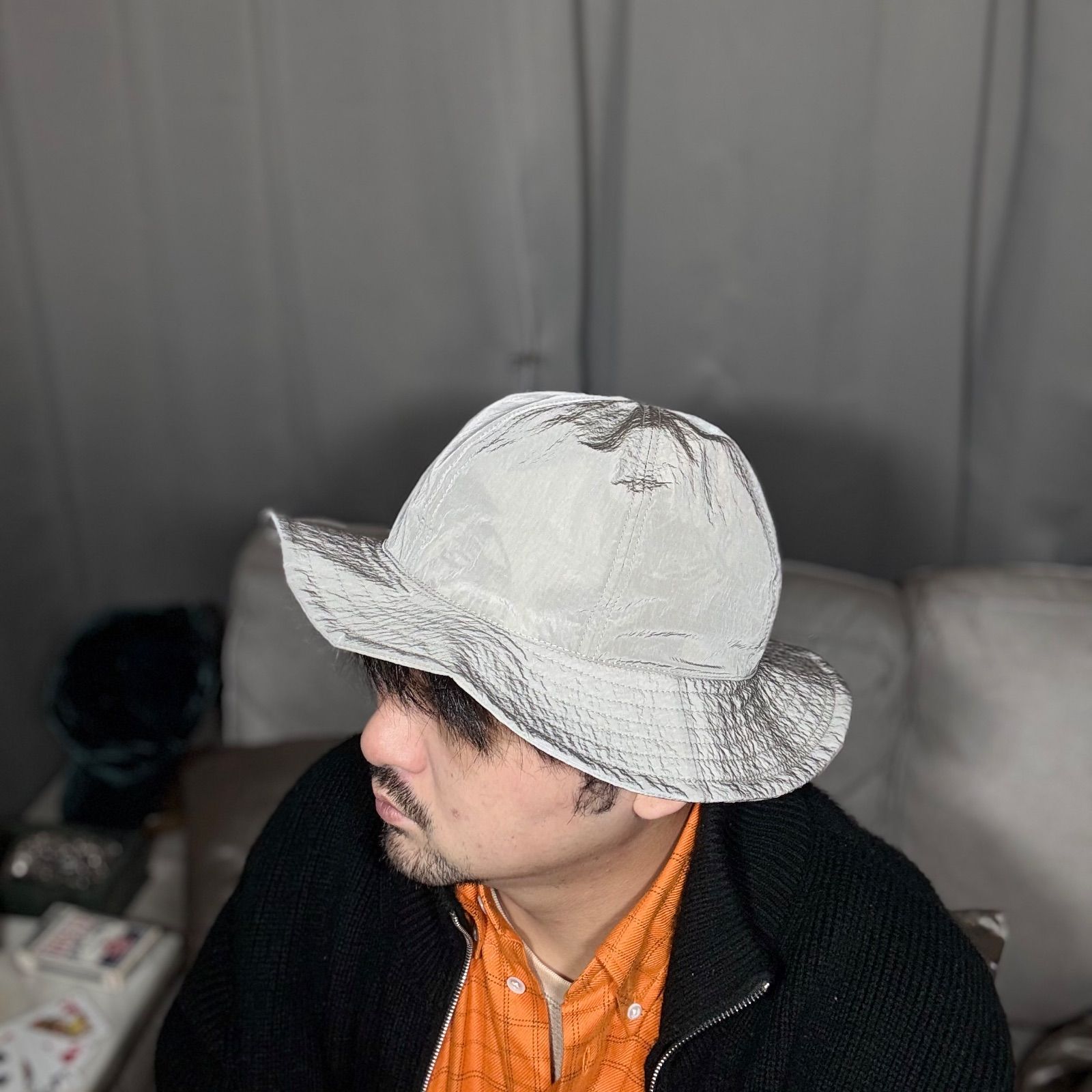 OPHITES PILGRIMS NYLON WASHER LIPSTOP HAT GREY