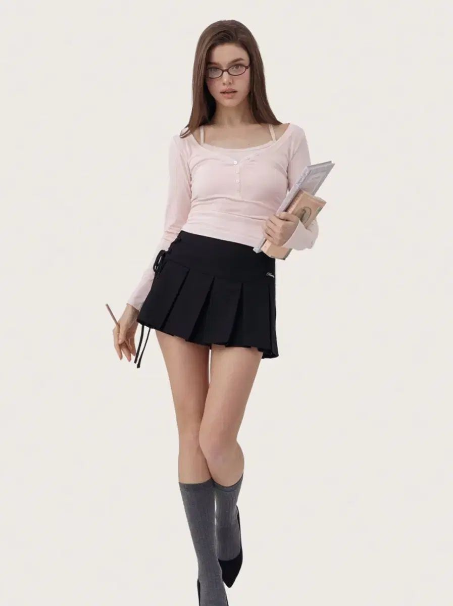 Kleesier クリーシエ アメリ レース レイヤード トップス ピンク