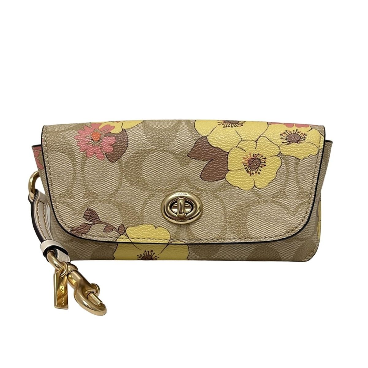 COACH(コーチ) メガネケース シグネチャー柄 CH851 ベージュ×ライト