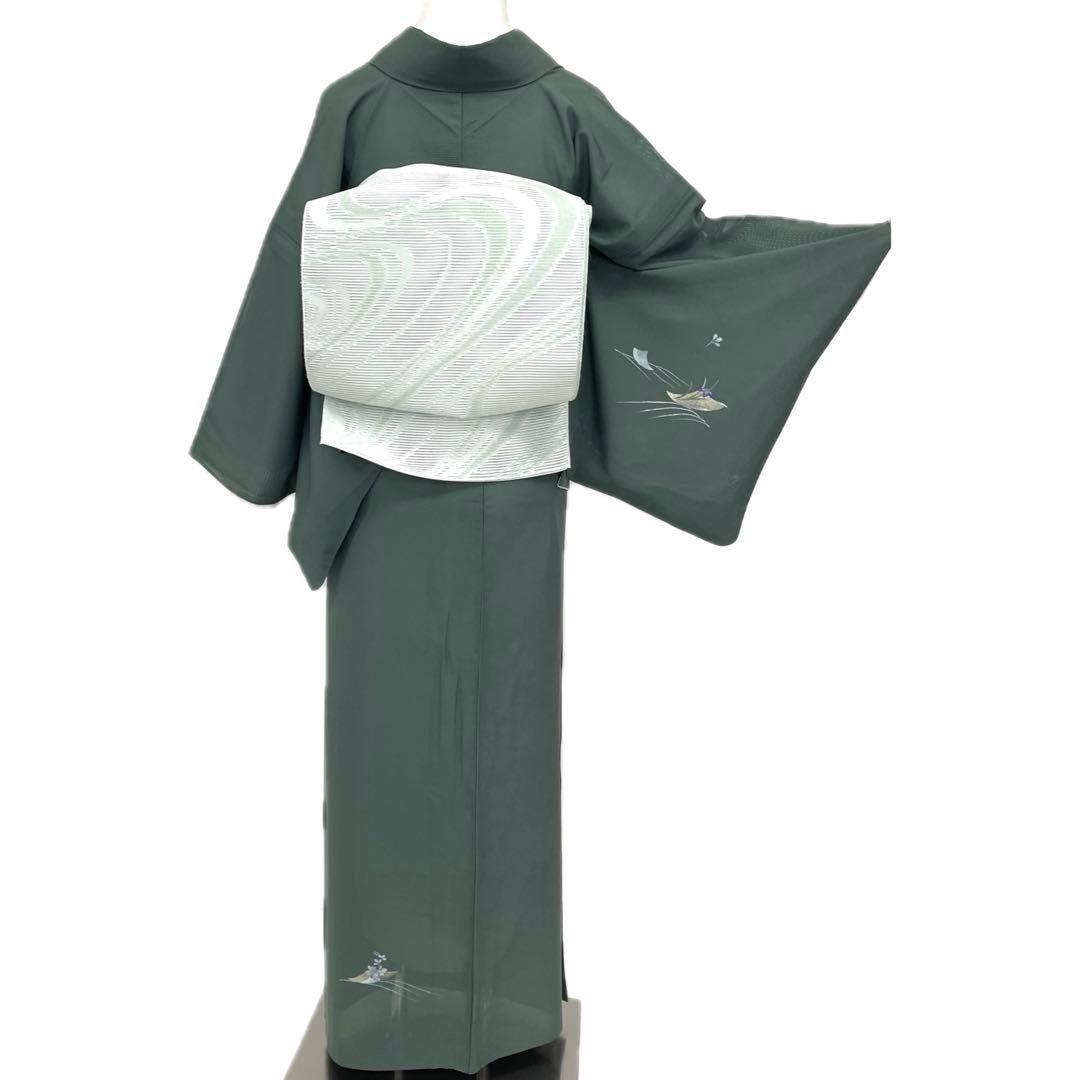 着物と帯 時流 SK 25707 s 正絹 夏着物 付下げ 花筏 あやめ 駒絽