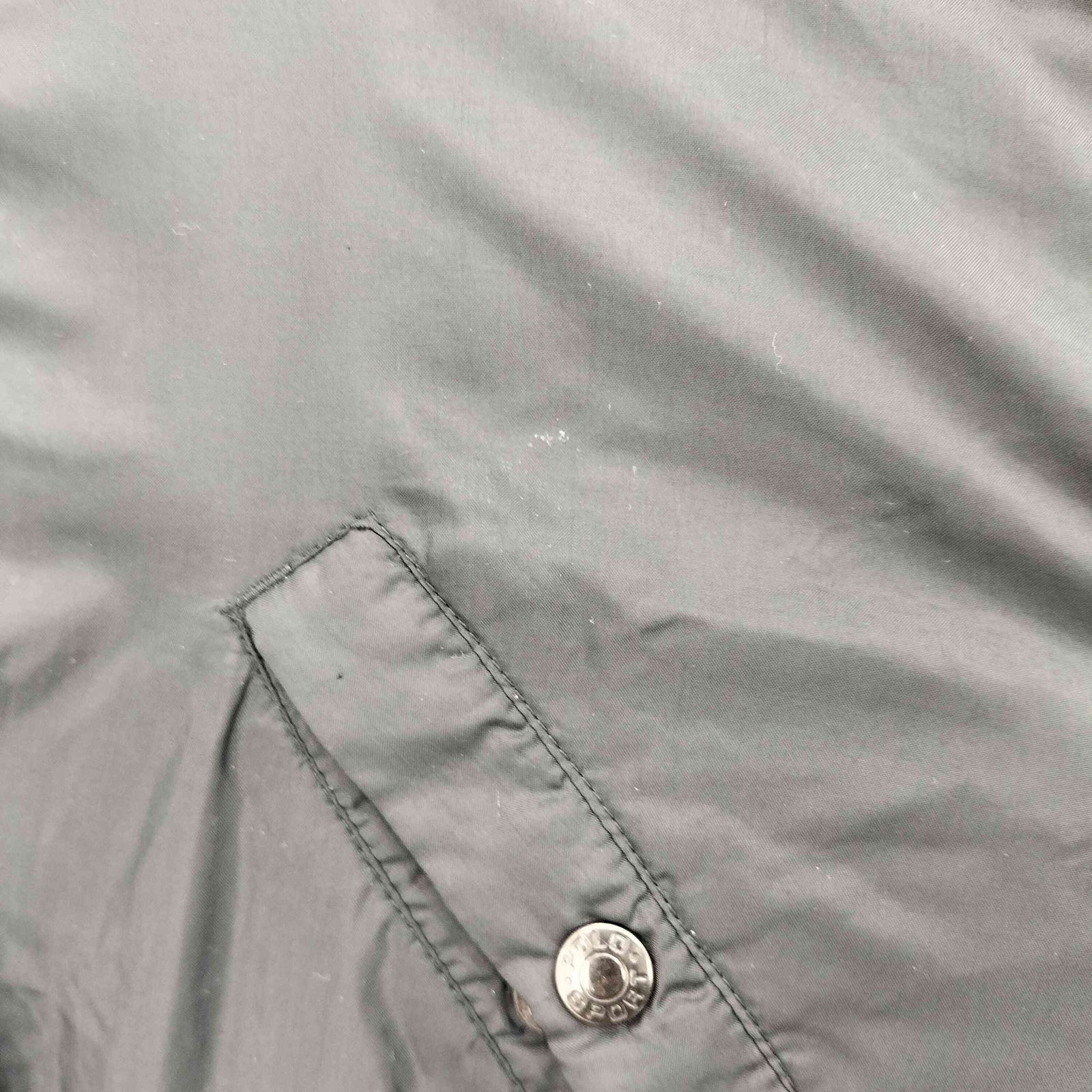 POLO SPORT RALPH LAUREN(ポロスポーツラルフローレン) 90-00s 袖ロゴワッペン  マルチポケット オーバーサイズ リバーシブル ダウンジャケット 裾ドローコード  メンズ import：L【中古】【ブランド古着バズストア】 ポロスポーツラルフローレン POLO SPORT RALPH LAUREN 90-00s 袖ロゴ