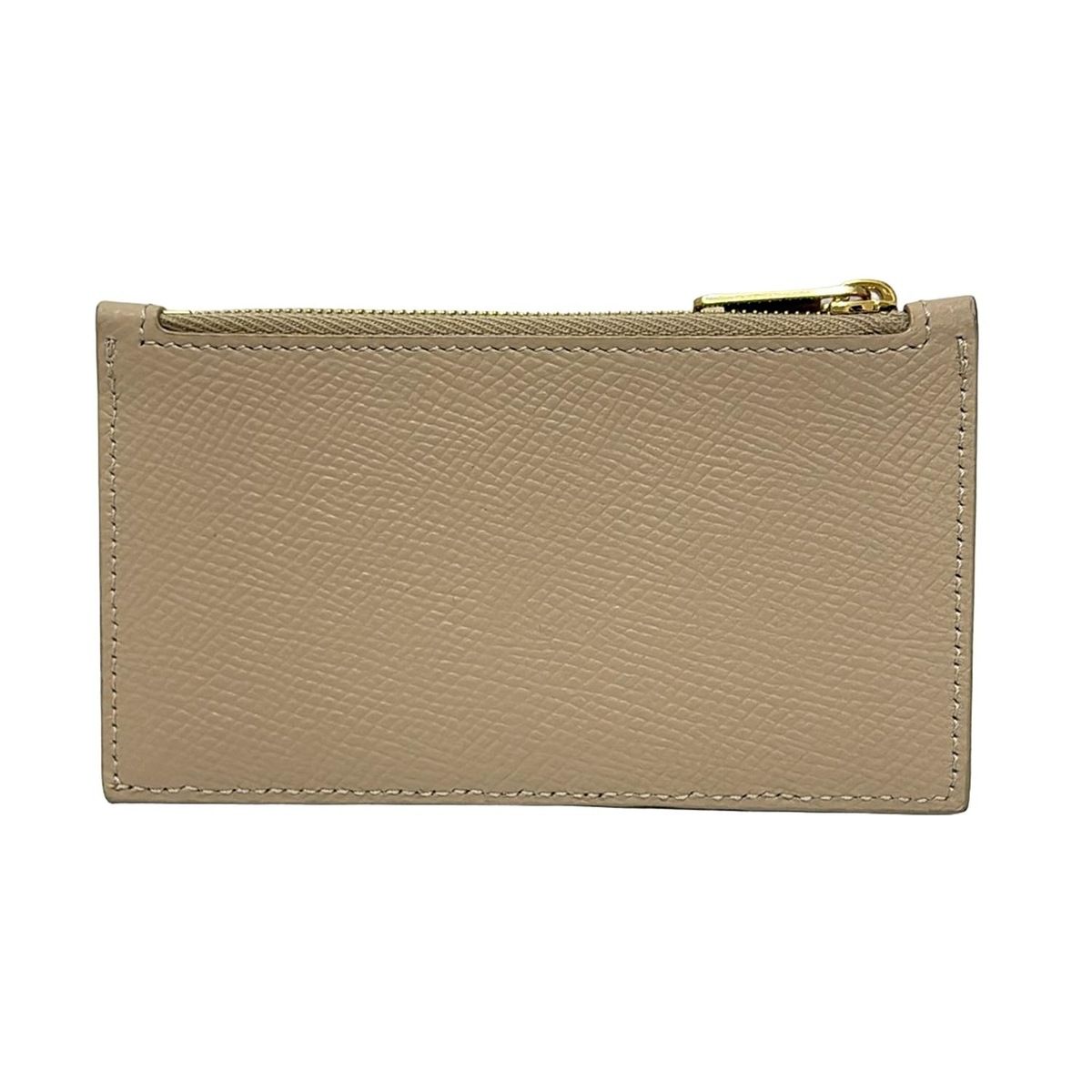 CELINE セリーヌ コインケース ジップド コンパクト カード ホルダー ベージュ レザー