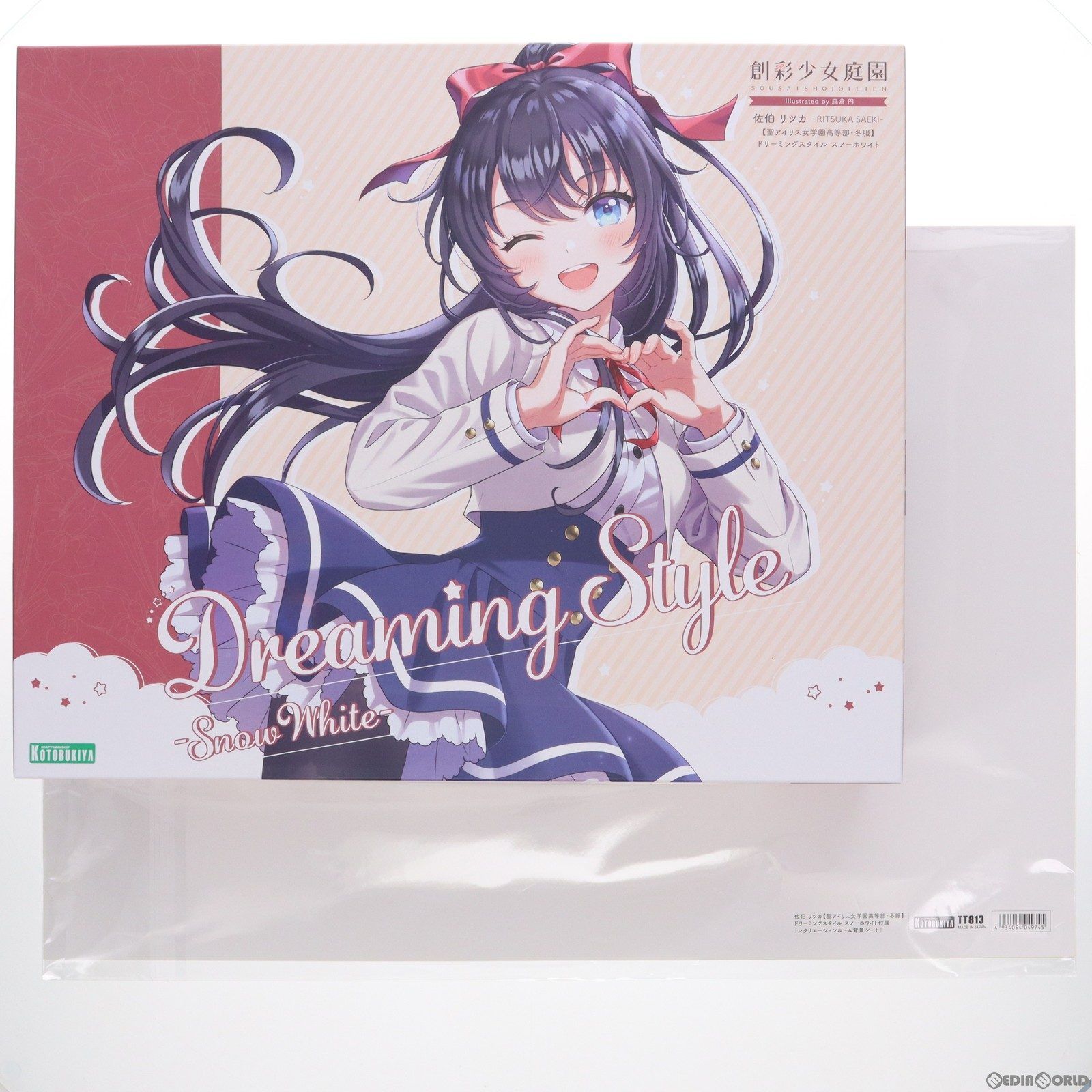 背景シート付属 コトブキヤショップ 創彩少女庭園 1 10 佐伯リツカ 聖アイリス女学園高等部 冬服ドリーミングスタイル スノーホワイト さえきりつか プラモデル JK 032 コトブキヤ