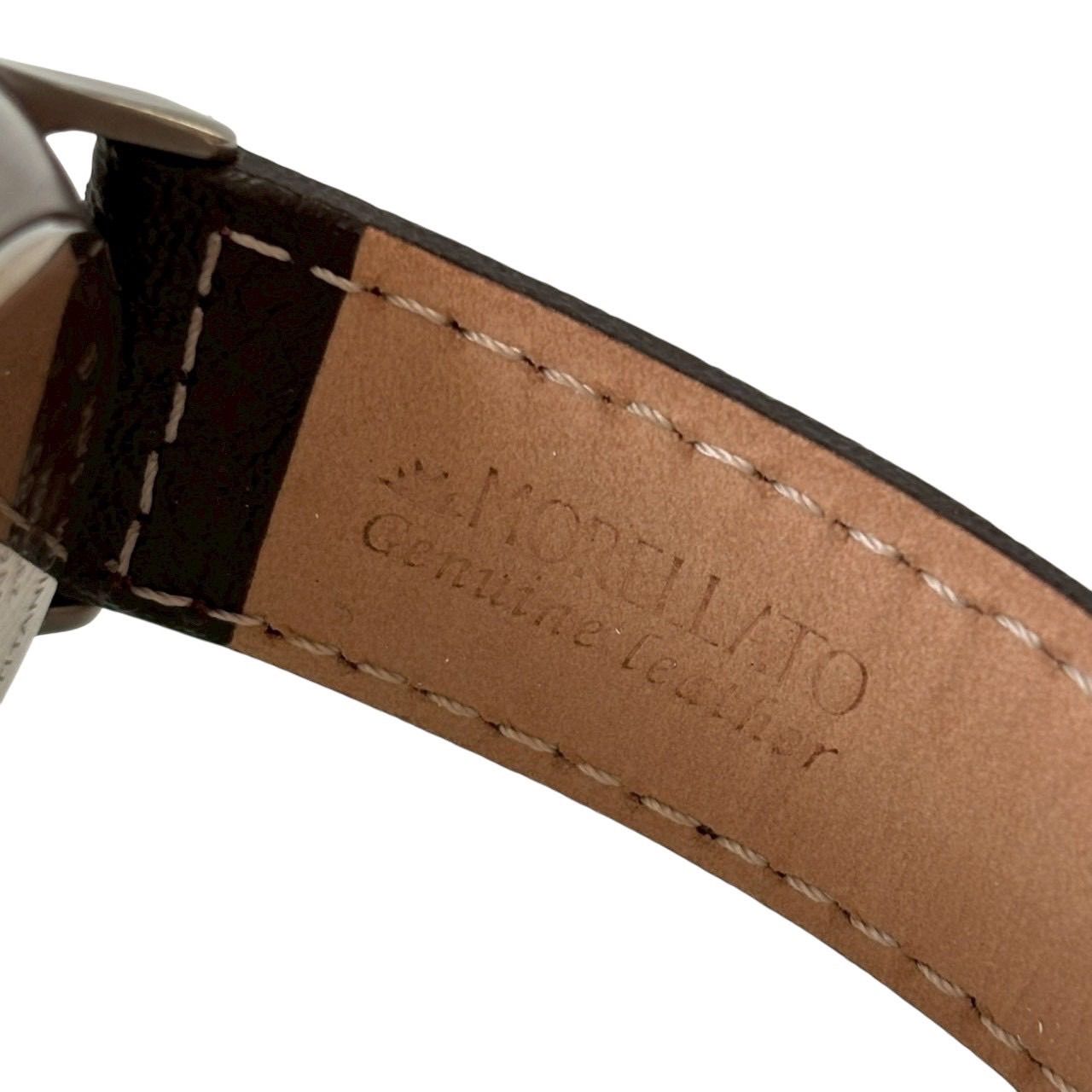 稼働品 SKAGEN スカーゲン SKW 6285 腕時計 時計 ワールドタイマー 日常生活防水 クォーツ チタニウム レザー ダークブラウン ブルー ネイビー系 肌触り良好