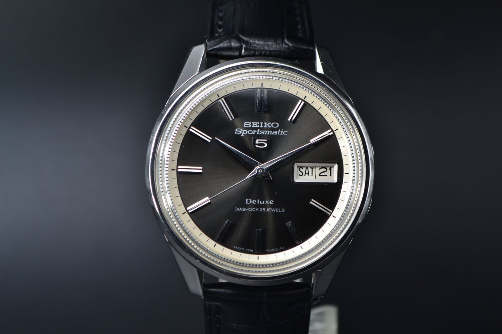 OH済 ビンテージ SEIKO 5 ブラック