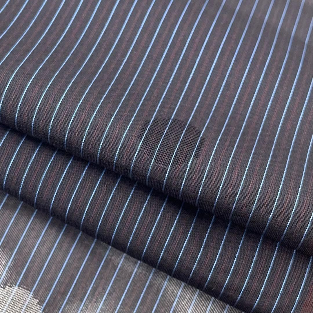  着物と帯 時流 SK 25704 s 洗える夏着物 小紋 水玉 紺茶 縦縞 小紋 着物