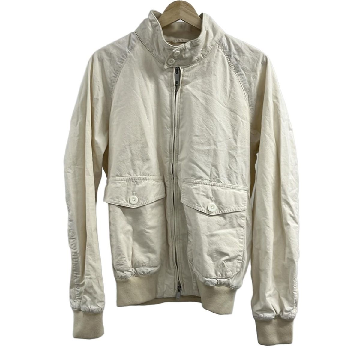 BARACUTA(バラクータ) ブルゾン サイズ38 M メンズ美品  - アイボリー 長袖/ジップアップ/春/秋