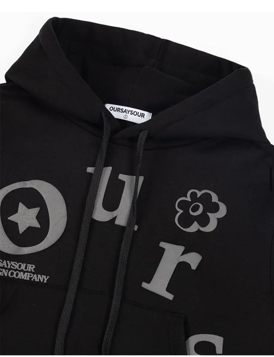 アワーセイアワー フラワー クロップド 起毛 フード Tシャツ M