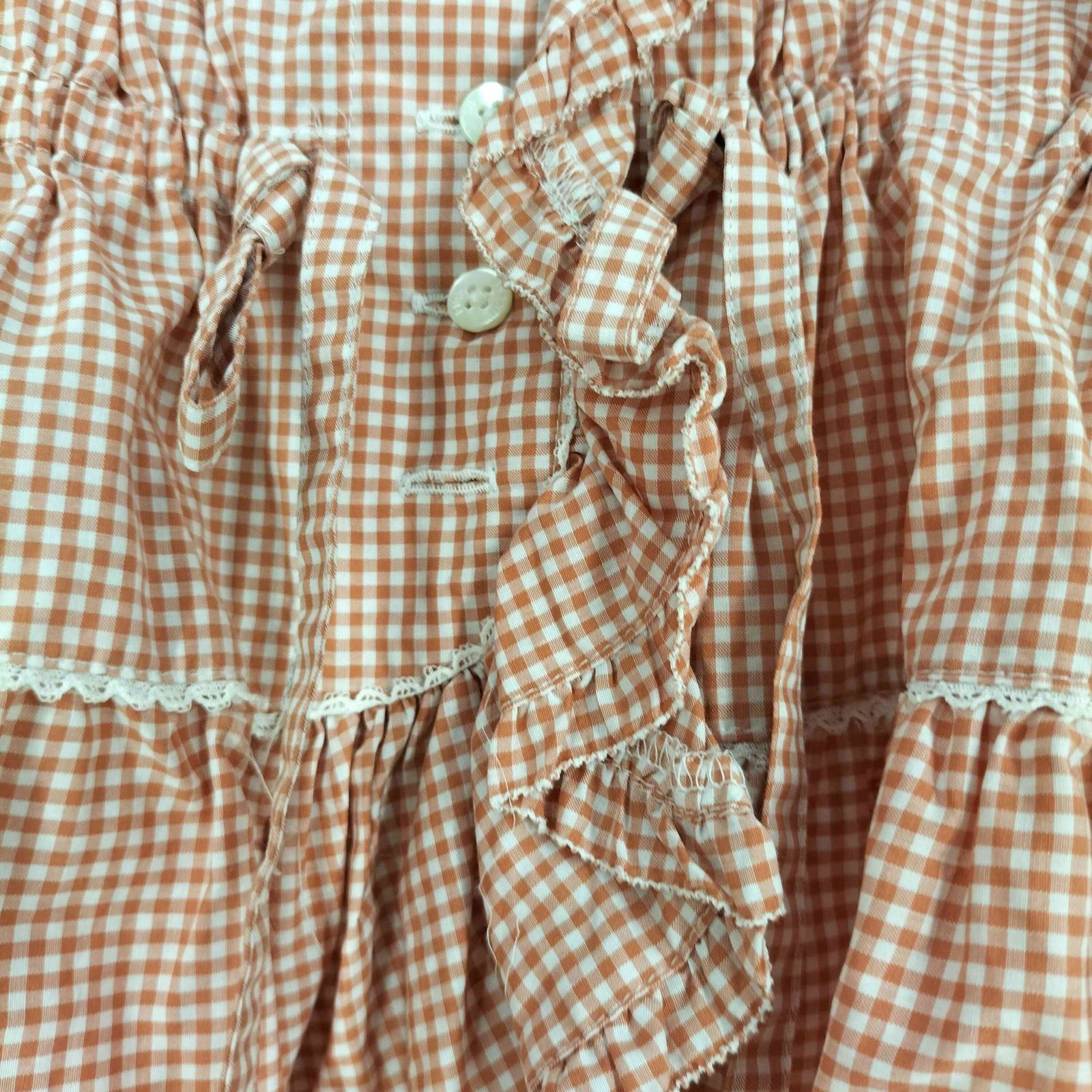 【新品未使用】ピンクハウス　フリルチェックシャツ　ピコフリル　リボン　ギャザー ピンクハウス フリルチェックシャツ ピコフリル リボン ギャザー