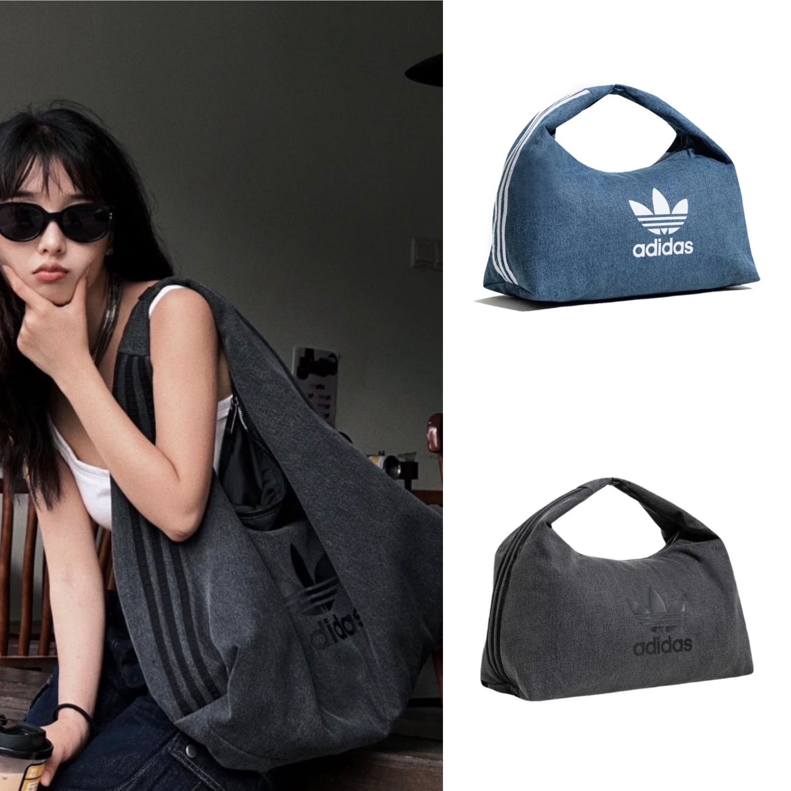 ⭐︎ adidas⭐︎デニムショルダーバッグ コインケース付 - メルカリ