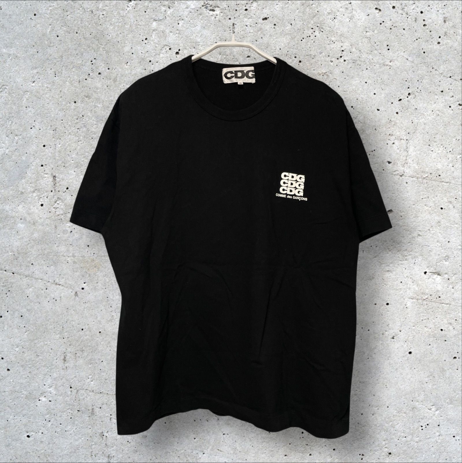 CDG ワンポイント ロゴ 半袖 Tシャツ SZ-T056 ブラック S 