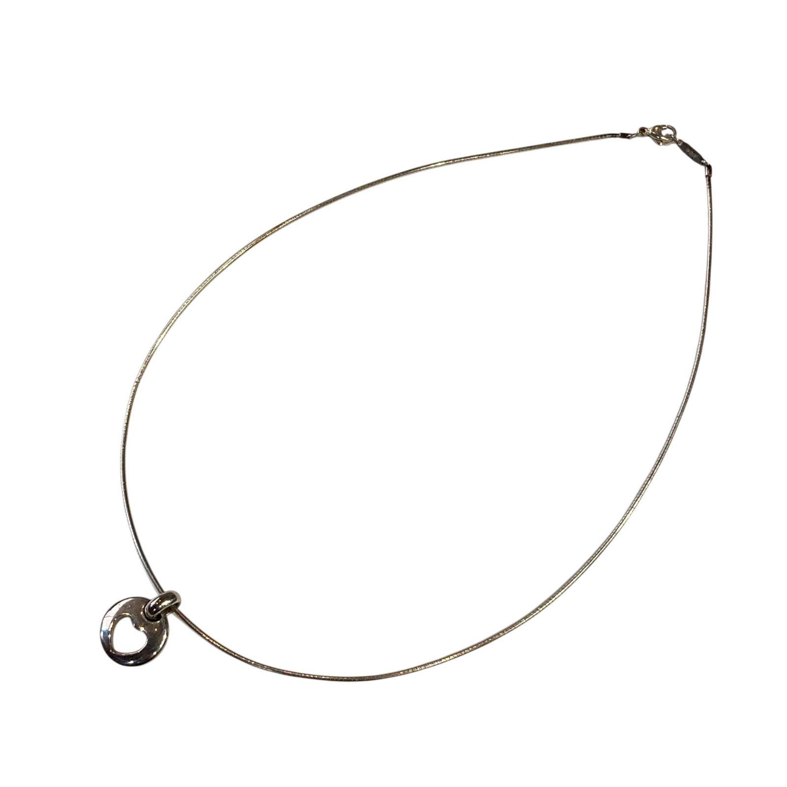 TIFFANY - CO. ティファニー＆コー ピアスドハート ワイヤー ネックレス ペンダント 7.4 g