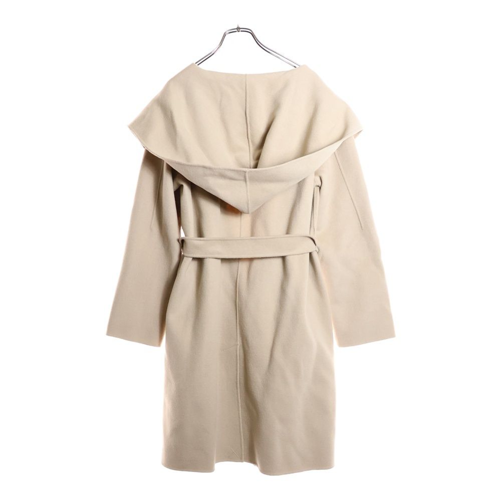 MaxMara マックスマーラ クチートアマーノ ウール フーデッド ガウン コート ベージュ レディース 05