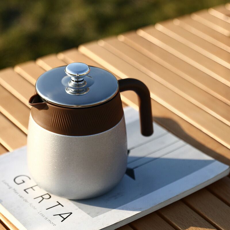WMF ステンレス製ティーポット 茶こし付き 真空断熱 ステンレス 5点セット ティーポット 茶こし付き 割れない