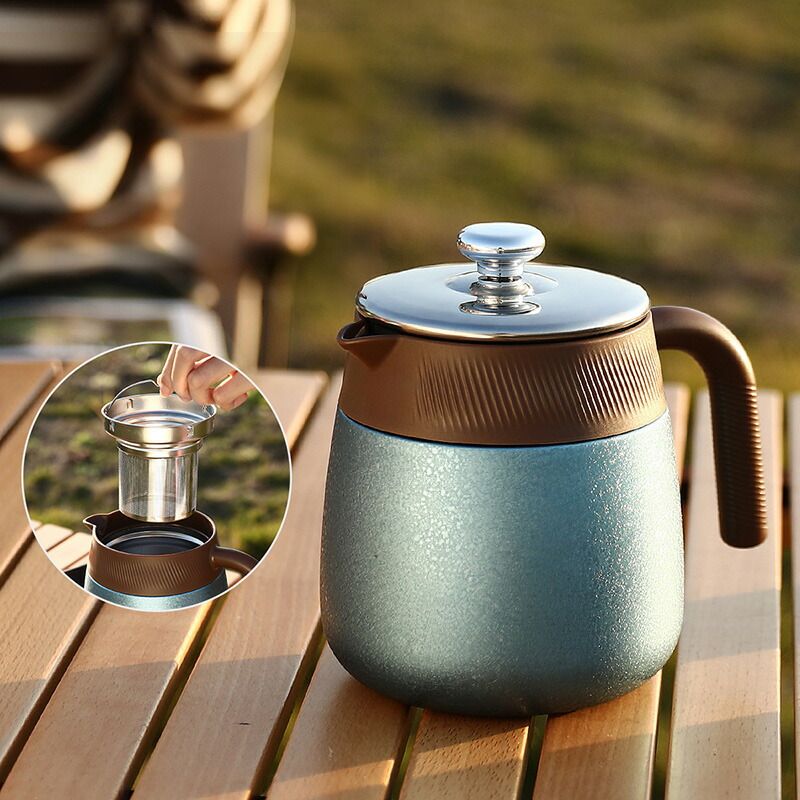 真空断熱 ステンレス 5点セット ティーポット 茶こし付き 割れない