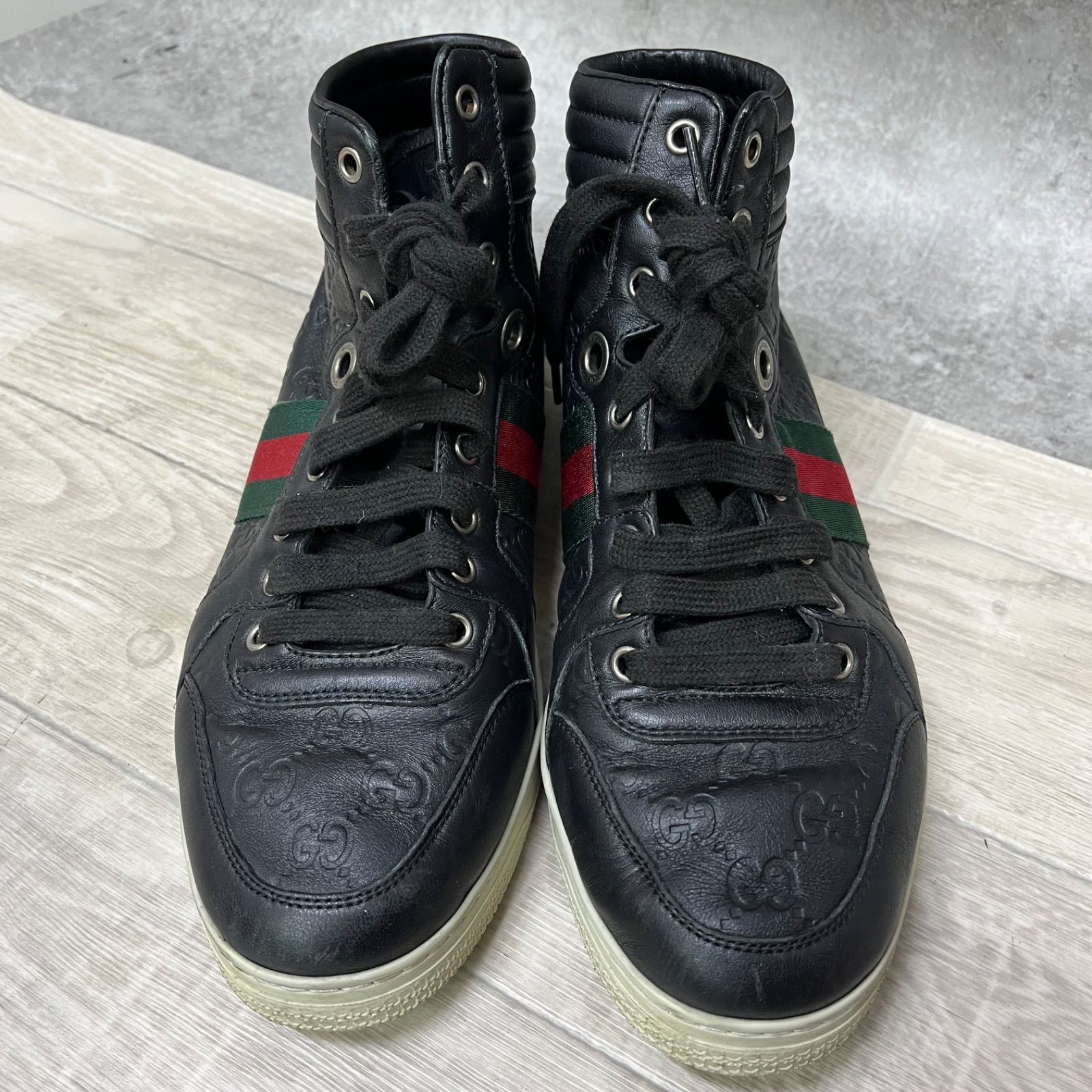 GUCCI グッチ ハイカットスニーカー ブラック 7 G 872438 dc