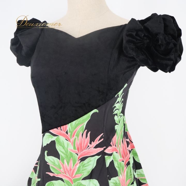 【美品 日本製 フラダンス衣装】グリーン NIKOH ワンピース ドレス 緑 黒 楽天市場】＼期間中ポイント2倍／フラダンスドレス ブラック