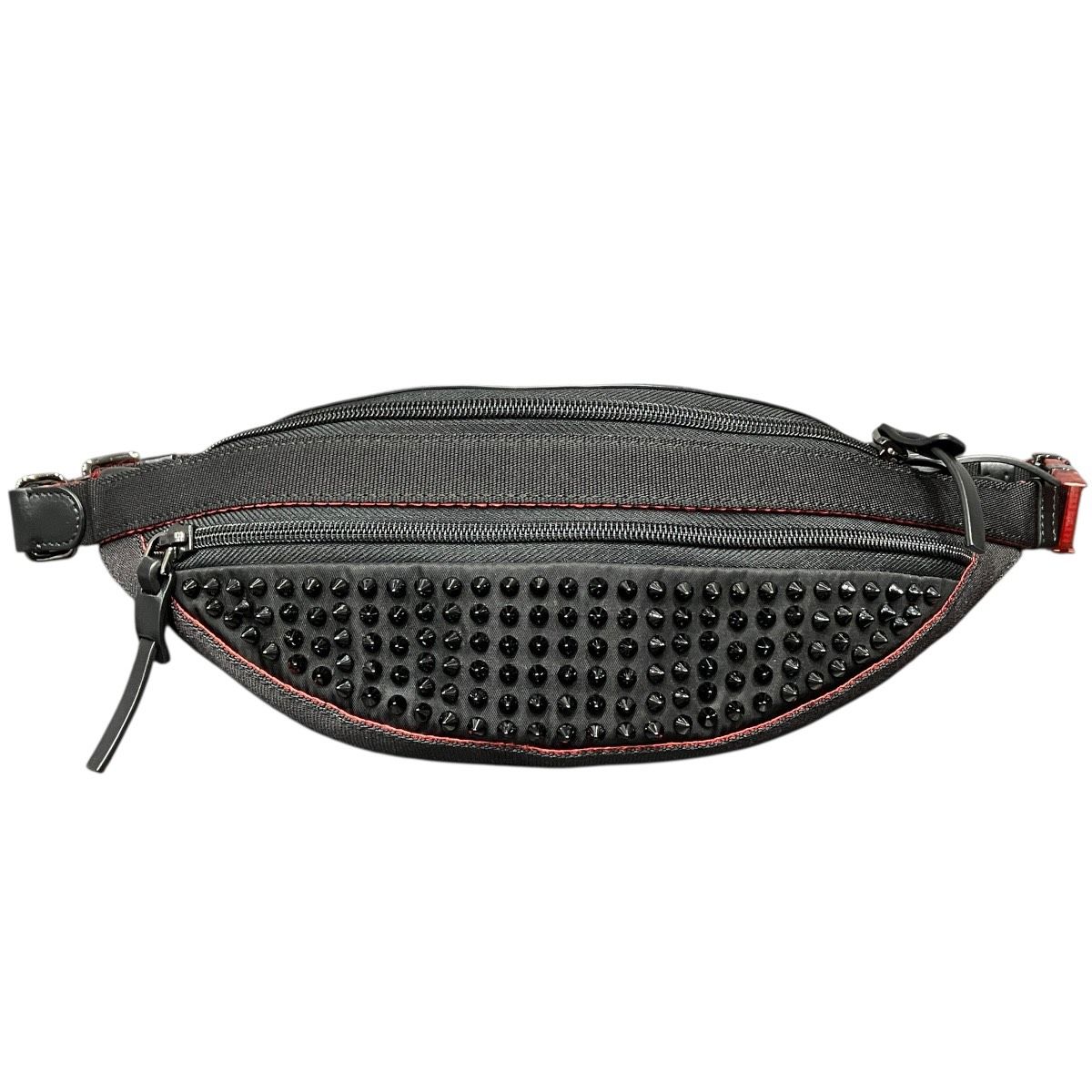 クリスチャンルブタン Christian Louboutin スタッズ ボディバッグ ナイロン 3195322 レディース