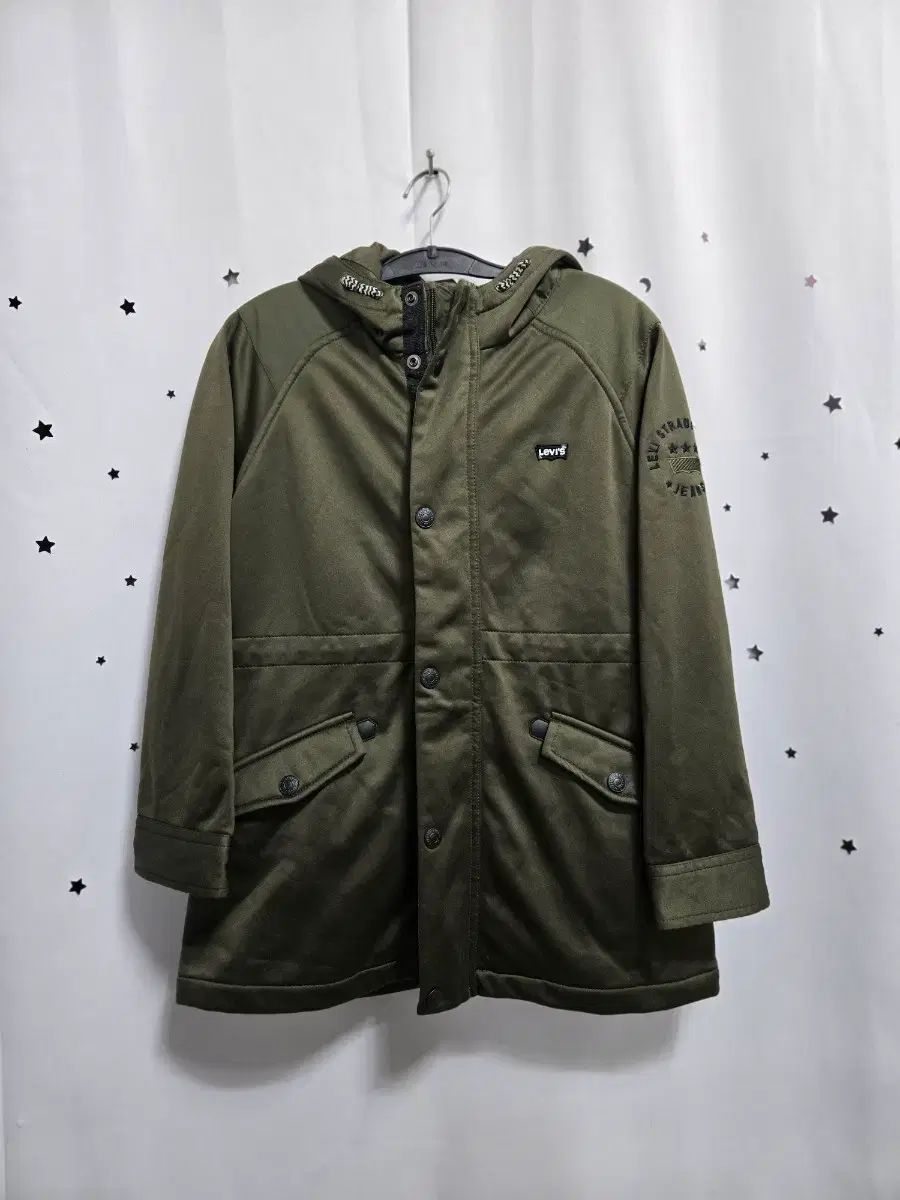 リーバイス カーキ色 WHO フード ロング ジャケット 145