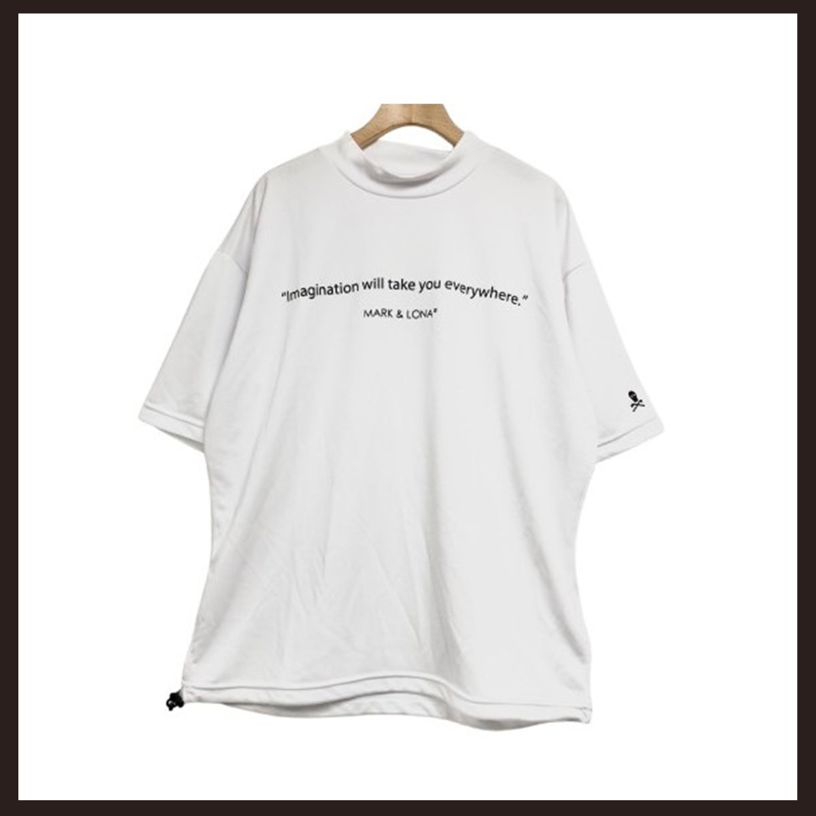 訳有り MARK-LONA マークアンドロナ モックネックシャツ 46 ホワイト