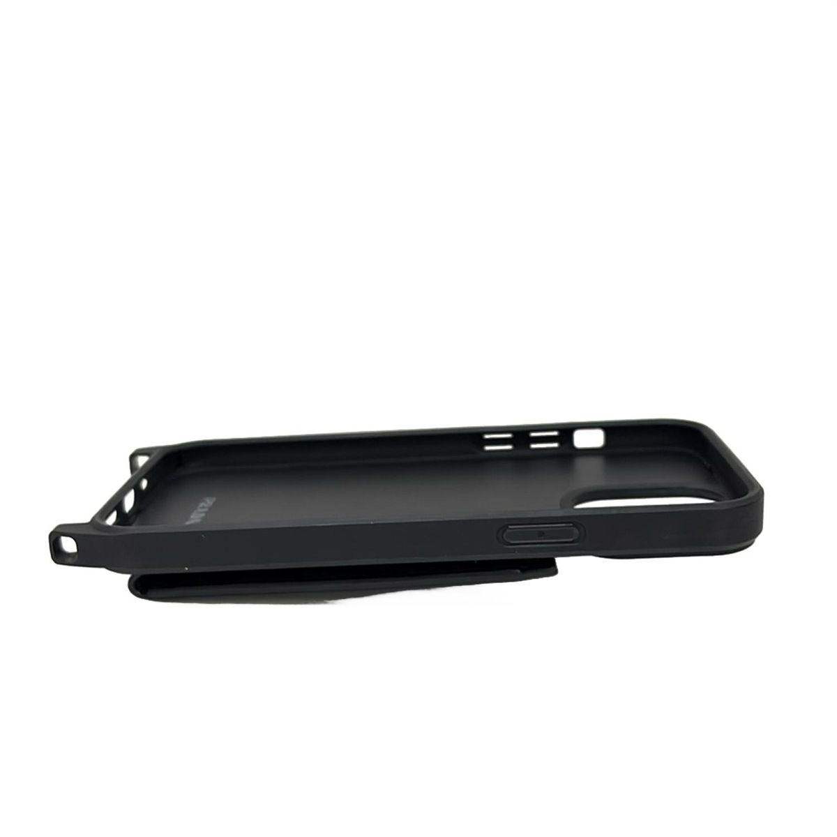 PRADA(プラダ) 携帯電話ケース美品 - 2ZH160 黒 iPhoneケース/iPhone13