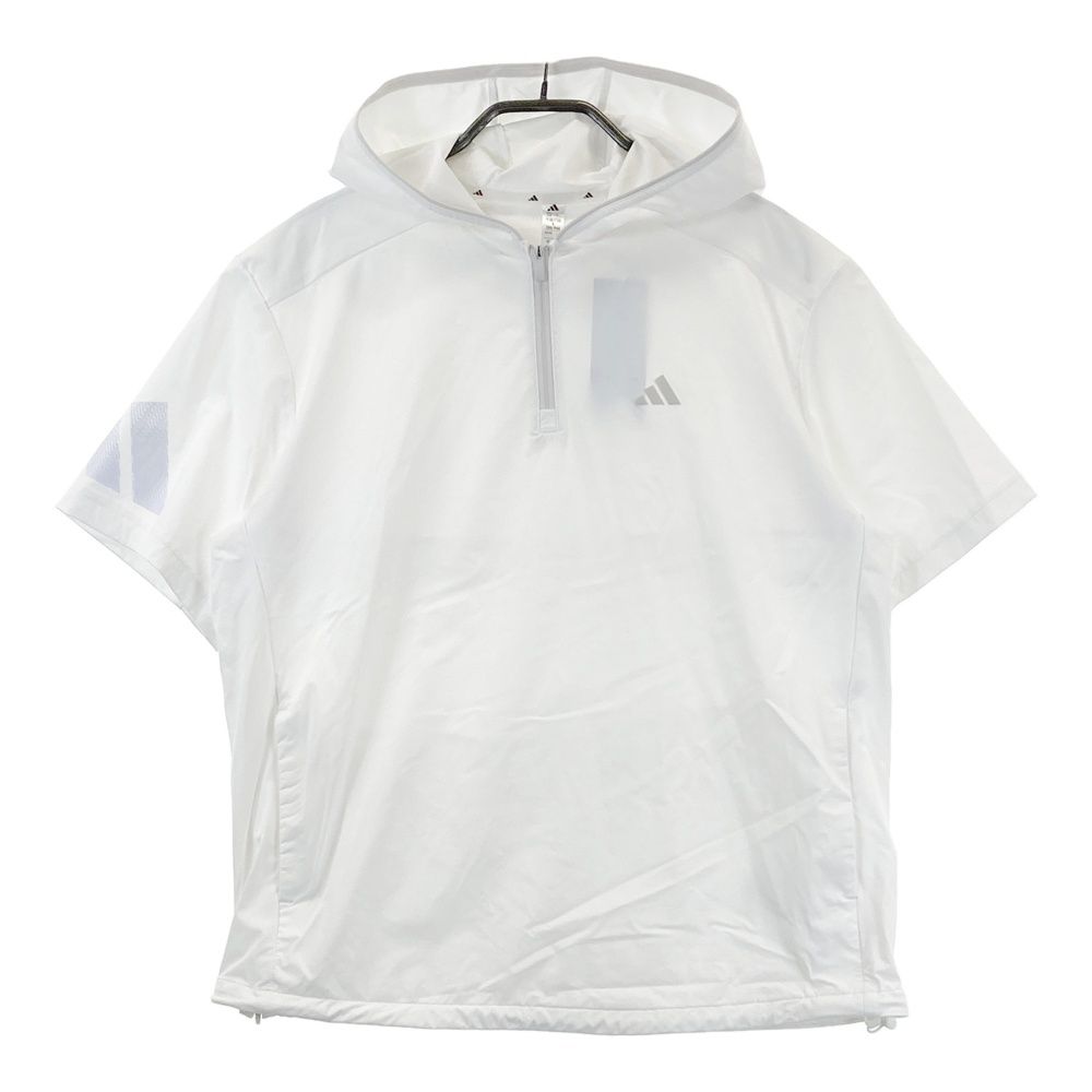 サイズ M ADIDAS GOLF アディダスゴルフ モデル ナイロンブルゾン フーディー ホワイト系 ゴルフウェア レディース ストスト