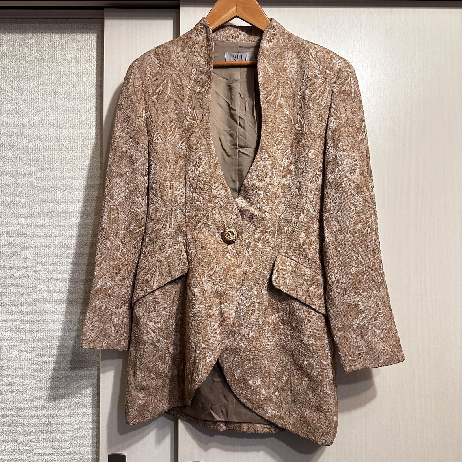 SLED スカートセットアップ レース素材 ベージュ サイズM HR 1007