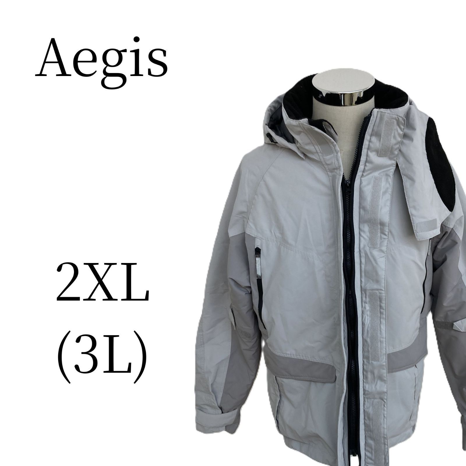 Aegis イージス ホワイト ジャケット アウター 2 XL 3 L HMR 098-39