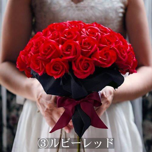 ワンランク上のソープフラワー「サヴォンローズ」M(70本)選べる18色