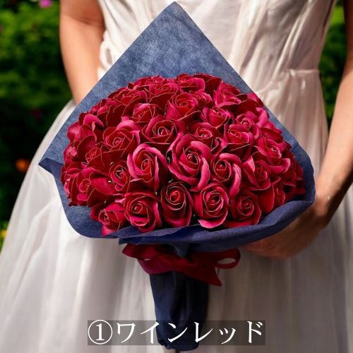 ワンランク上のソープフラワー「サヴォンローズ」M(70本)選べる18色