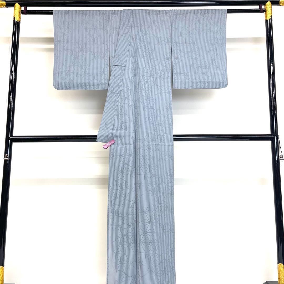  着物と帯 時流 SK 25692 s 正絹 夏着物 色無地 後ろ幅広め 麻の葉 色無地 着物