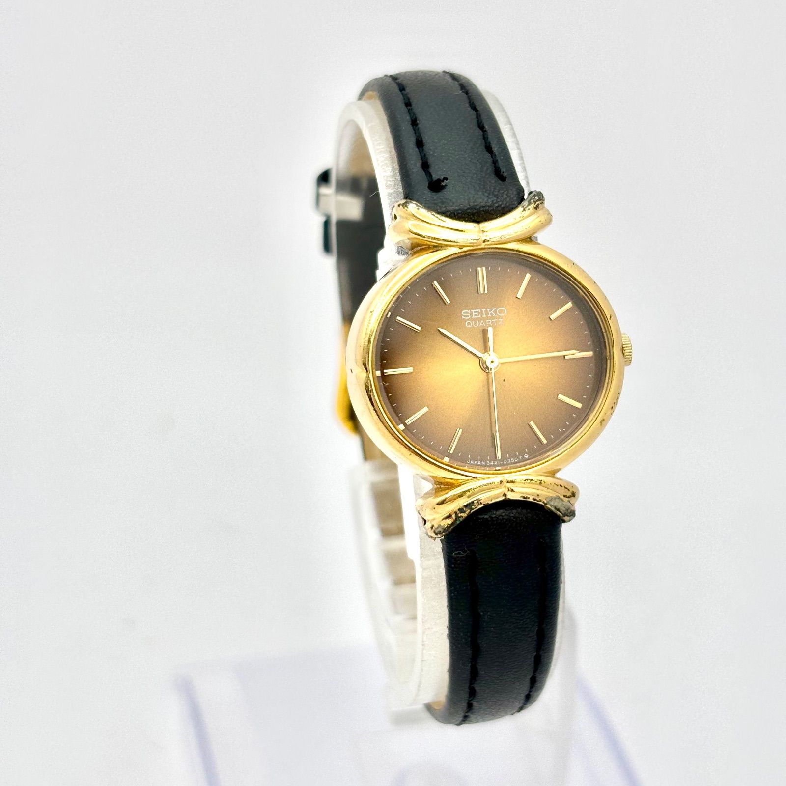 新品電池】SEIKO セイコー レディース 腕時計 オレンジ ゴールド 3421