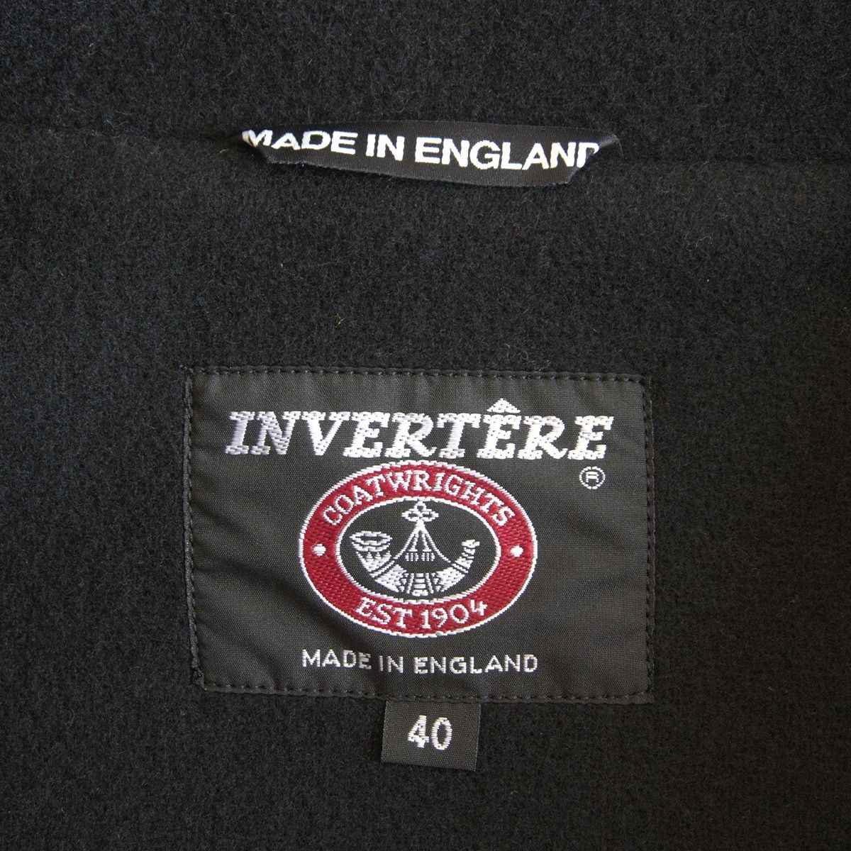 【別注】INVERTERE ヘリンボーン ダッフルコート サイズ40 黒 極美品 BEAMS F（ビームスF）【別注】INVERTERE / ヘリンボーン ダッフル